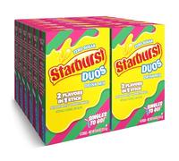 Starburst Duos Singles To Go - Mix per bevande in polvere, anguria e fragola, 12 scatole con 6 pacchetti ciascuna, 72 porzioni totali, senza zucchero, basta aggiungere acqua, 6 pezzi (confezione da 12