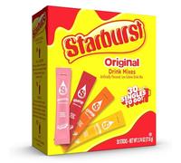 Starburst Singles to Go Variety Pack, Watertok Powder Drink Mix, contiene 4 gusti, fragola, ciliegia, arancia e limone, 1 scatola (30 porzioni)