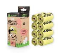 STARCH BAG Sacchetti BIO compostabili per feci 8 rotoli x 15 pezzi, colore verde