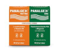 Stardea Panalgexx Combo | Mattina: L-Acetilcarnitina e Vitamina B6 | Sera: PEA Palmitoiletanolamide e Magnesio | Sistema Nervoso e Metabolismo | 14+14 Stick Packs da 4,5 g