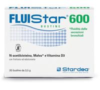 STARDEA Srl Integratore Fluistar 600 per vie bronchiali, 20 bustine
