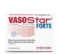 Stardea Vasostar Forte, Gambe pesanti, Insufficienza Venosa, Bioflavonoidi, Diosmina, Benessere delle gambe, Plesso Emorroidario, Pesantezza e Gonfiore delle Gambe, 10 Bustine