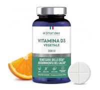 STARDEA VITAMINA D3 VEGETALE 2000 UI | Vitamina D 3 masticabile 30 Comp divisibile - Fino a 4 mesi di utilizzo | Gusto arancia, Benessere Ossa, Assorbimento Calcio | Adulti e Bambini, Vegano - Stardea