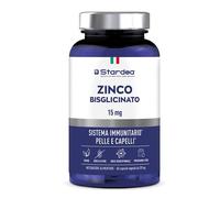 STARDEA ZINCO BISGLICINATO 15 MG - INTEGRATORE ALIMENTARE per il SISTEMA IMMUNITARIO e per il benessere di PELLE E CAPELLI
