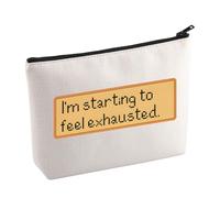 Stardew Game Inspired Cosmetic Bag Farming Simulation Game Gift Cozy Gaming Gift I'm Starting to Feel Exhausted Makeup Bag for Player, Esausto, No