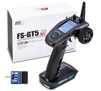 STARDRONE Flysky FS-GT5 - Telecomando a 6 canali RC con ricevitore giroscopico FS-BS6, trasmettitore AFHDS 2A da 2,4 GHz per RC Crawler, Drift auto, camion e barca, modalità SVC Crawler, aggiornamento