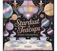 Stardust & Teacups: Cosmic Coloring Book - Intricate Celestial Designs, Whimsical Space Scenes, and Dreamy Universe Illustrations for Stress Relief and Relaxation