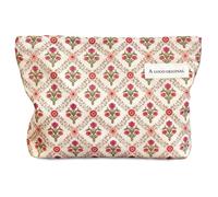 STARDW Sacchetti per cosmetici a forma di fiore per donne e ragazze, borsa per trucco da viaggio in tela di grande capacità, borsa organizer per trucco con cerniera, Idilliaco, Sacchetto estetico