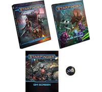 Starfinder Bundle di Core Rulebook, Alien Archive, GM Screen e un pulsante Cool Star Fighter