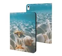 Starfish and Seashell on The Beach Custodia compatibile per iPad 10 (11,9 pollici) Tablet Custodie Stand Cover protettiva con Sleep/Wake