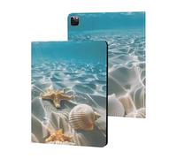 Starfish and Seashell on The Beach Custodia compatibile per iPad Pro 2020/2021/2022 (12,9 pollici) Custodia protettiva con supporto per tablet con Sleep/Wake