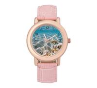 Starfish and Seashell on the Beach Orologio da polso digitale da donna orologio da polso casual business orologio da polso da donna