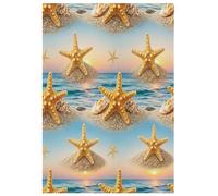 Starfish Beach - Bandiere da giardino autunnali per cortile, prato, vacanze, decorazione per la casa, resistente alle intemperie, per l'inverno, 28 x 40 pollici