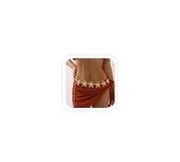 Starfish Cintura a catena per la vita estiva Beach Bikini Catena per il corpo Sexy Boho Cintura dorata per le donne Vestito Gioielli per la pancia 119,4 cm, Oro, Large