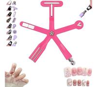 Starfish Magnetic Nail Tool,8 in 1 Nail Magnet Cat Eye Magnet,Multi-Function Strong Suction Cat EyeNailMagnet, Shock-Resistant Silicone Sleeve for Quick Cat-Eye Galaxy Nail Art (Pink)