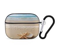 Starfish Shell and Beach AirPods Pro Custodia con anello portachiavi custodia rigida in PC custodia protettiva per AirPods Pro 2a generazione per donne e uomini di generazione facile da aprire e