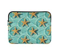Starfish Twirl Blue Sea Puffy - Custodia per computer portatile con stampa sottile, universale, per ufficio, 13 pollici, media