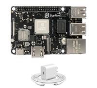 StarFive VisionFive 2 Lite 4 core RISC-V Dev Board 2 GB RAM, 4K HDMI, PCIe 2.0, Wi-Fi 6/BT5.4, Gigabit Ethernet, GPIO a 40 pin, Linux SBC basso costo per IoT/Edge (8GB con WiFi, Power Kit)
