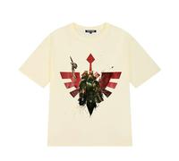 Starforged Angron Daemon Primarch Khorne Warhammer 40K Chaos Space Marines T-Shirt Abbigliamento, Crema, L
