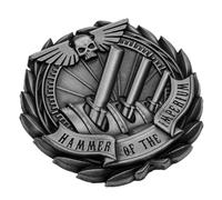 Starforged Cadian Shock Troops Space Marines Medaglia Onore Chiusura Distintivo Warhammer 40K Imperial Guard, Hammer Imperium, Metallo, Nessuna pietra preziosa
