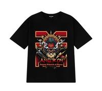 Starforged Maglietta Angron Daemon Primarch Khorne Warhammer 40K Chaos Space Marines Abbigliamento, Nero scuro., XL