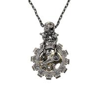 Starforged Warhammer 40K Adeptus Mechanicus Phylactery of the Pious collana da uomo gioielli accessori, Argento sterling, Nessuna pietra preziosa