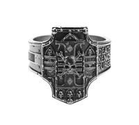 Starforged Warhammer 40K Creed of Ordo Xenos Deathwatch Anello in argento accessori gioielli, Metallo, Nessuna pietra preziosa