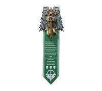 Starforged Warhammer 40K Dark Angels Seal of Duty Emble of Inner Circle Spilla, Small, Lega di acciaio, Nessuna pietra preziosa