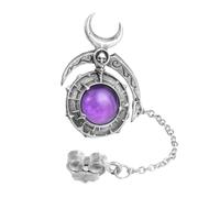 Starforged Warhammer 40K Fane of Slaanesh Orecchini Chaos Space Marine Accessori Gioielli Uomo, Ametista, Ametista