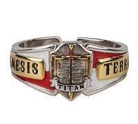 Starforged Warhammer 40K Space Marine Grey Knight Kaldor Draigo anello giuramento regalo da uomo, one size, Metallo, Nessuna pietra preziosa