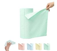 Starfreshi Microfiber Cleaning Cloths Roll, 30-Pack Reusable Paper Towels Tear Away Cloth, Ultra-Absorbent & Fast-Drying for Cars, Wash Cloth, Kitchen Clean (Green)