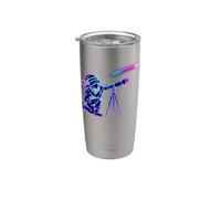 Stargazer Boy Christmas Telescope Space Bicchiere termico in acciaio inox doppia parete