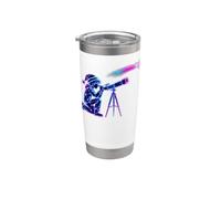 Stargazer Boy Christmas Telescope Space Bicchiere termico in acciaio inox doppia parete