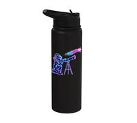 Stargazer Boy Christmas Telescope Space Stainless Steel Insulated Water Bottle