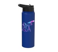 Stargazer Boy Christmas Telescope Space Stainless Steel Insulated Water Bottle