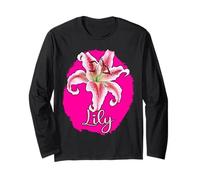 Stargazer Lily Fiore Nome Rosa Floreale Natura Gigli Botanico Maglia a Manica