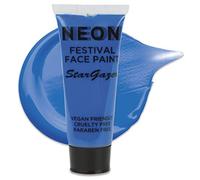 Stargazer Neon UV-Reactive Festival - Vernice per viso e corpo, a prova di sudore, colore vibrante, blu