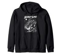 Stargazer Scout Scout Life Retro Scouting Illustration Felpa con Cappuccio
