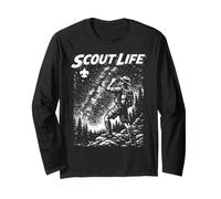 Stargazer Scout Scout Life Retro Scouting Illustration Maglia a Manica
