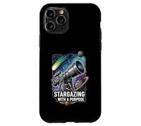 Stargazing with a Purpose Telescope Space Astronomy Design Custodia per iPhone 11 Pro