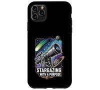 Stargazing with a Purpose Telescope Space Astronomy Design Custodia per iPhone 11 Pro Max