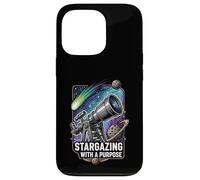 Stargazing with a Purpose Telescope Space Astronomy Design Custodia per iPhone 13 Pro