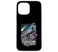 Stargazing with a Purpose Telescope Space Astronomy Design Custodia per iPhone 13 Pro Max