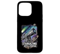 Stargazing with a Purpose Telescope Space Astronomy Design Custodia per iPhone 15 Pro Max