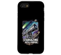 Stargazing with a Purpose Telescope Space Astronomy Design Custodia per iPhone SE (2020) / 7/8
