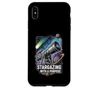Stargazing with a Purpose Telescope Space Astronomy Design Custodia per iPhone XS Max