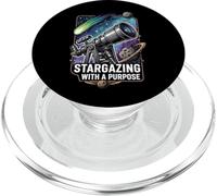 Stargazing with a Purpose Telescope Space Astronomy Design PopSockets PopGrip per MagSafe