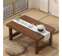 STARHMLUX Japanese Coffee Table, Foldable Low Coffee Tables, Versatile Folding Design for Sitting on The Floor, for Living Room Tatami Tea Room Dining Bedroom Walnut 60x40x33cm