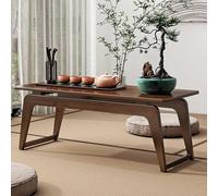STARHMLUX Japanese Coffee Table Low Coffee Table Bamboo Minimalist Style for Sitting on The Floor for Living Room Tatami Tea Room Dining Bedroom Walnut color 60cm