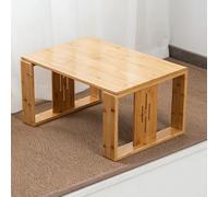 STARHMLUX Japanese Coffee Table, Low Floor Table Bamboo, Minimalist Style Design for Sitting on The Floor, for Living Room Tatami Tea Room Dining Bedroom Natural Wood 95cm